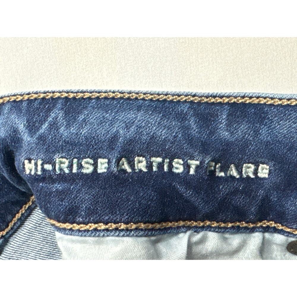 American Eagle Women's Hi-Rise Artist Flare Blue Jeans - Size 10 XL (30x34.5) - Picture 5 of 6